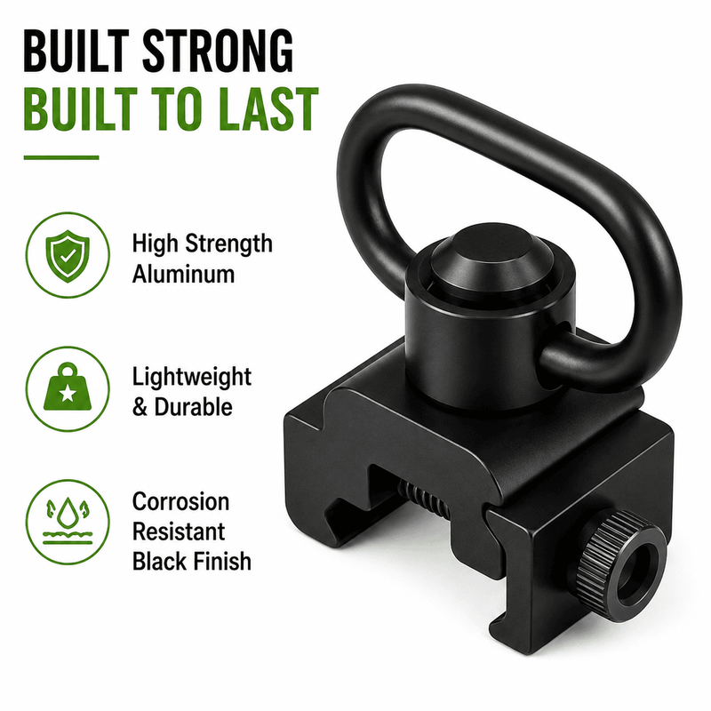 ArmorMason Picatinny Rail Mount Quick Disconnect Push Button Sling Att ...