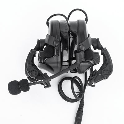 Armorwerx Closed-Ear Electronic Hearing Protection & Communication Headset with Rear Helmet Rail Adapters
