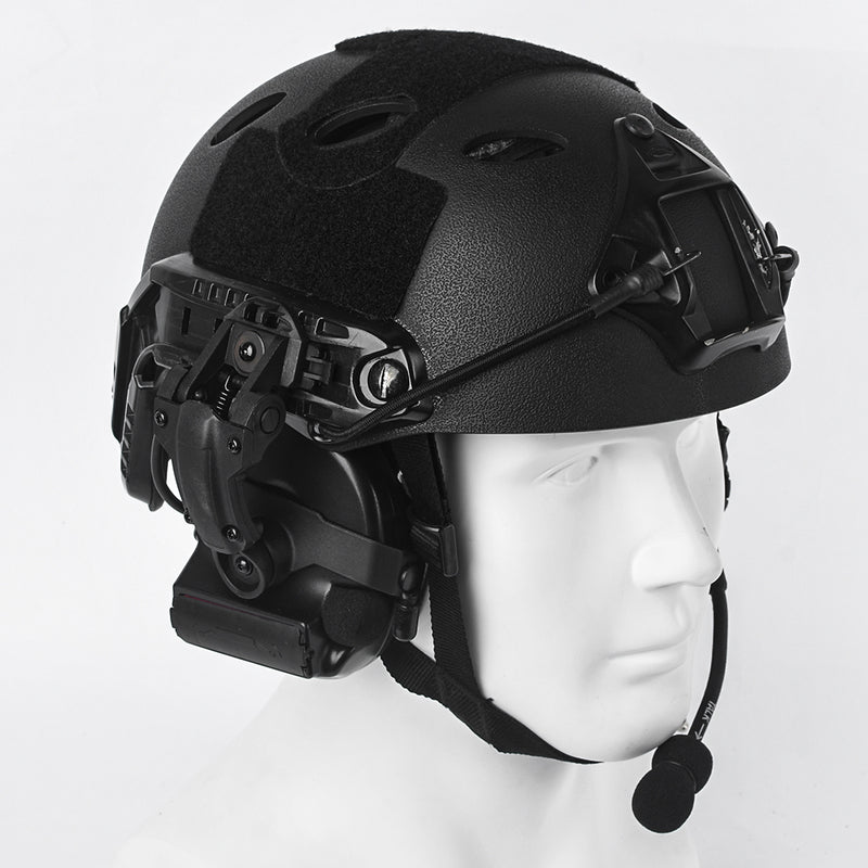 Armorwerx Closed-Ear Electronic Hearing Protection & Communication Headset with Rear Helmet Rail Adapters
