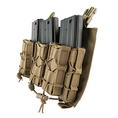 Click-in Hook & Loop Attached Pistol + Rifle Magazine Triple Pouch Placard