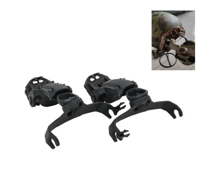 M-LOK Helmet Rear Rail Attachment Kit for Armorwerx & Peltor Comtac Headsets - Black