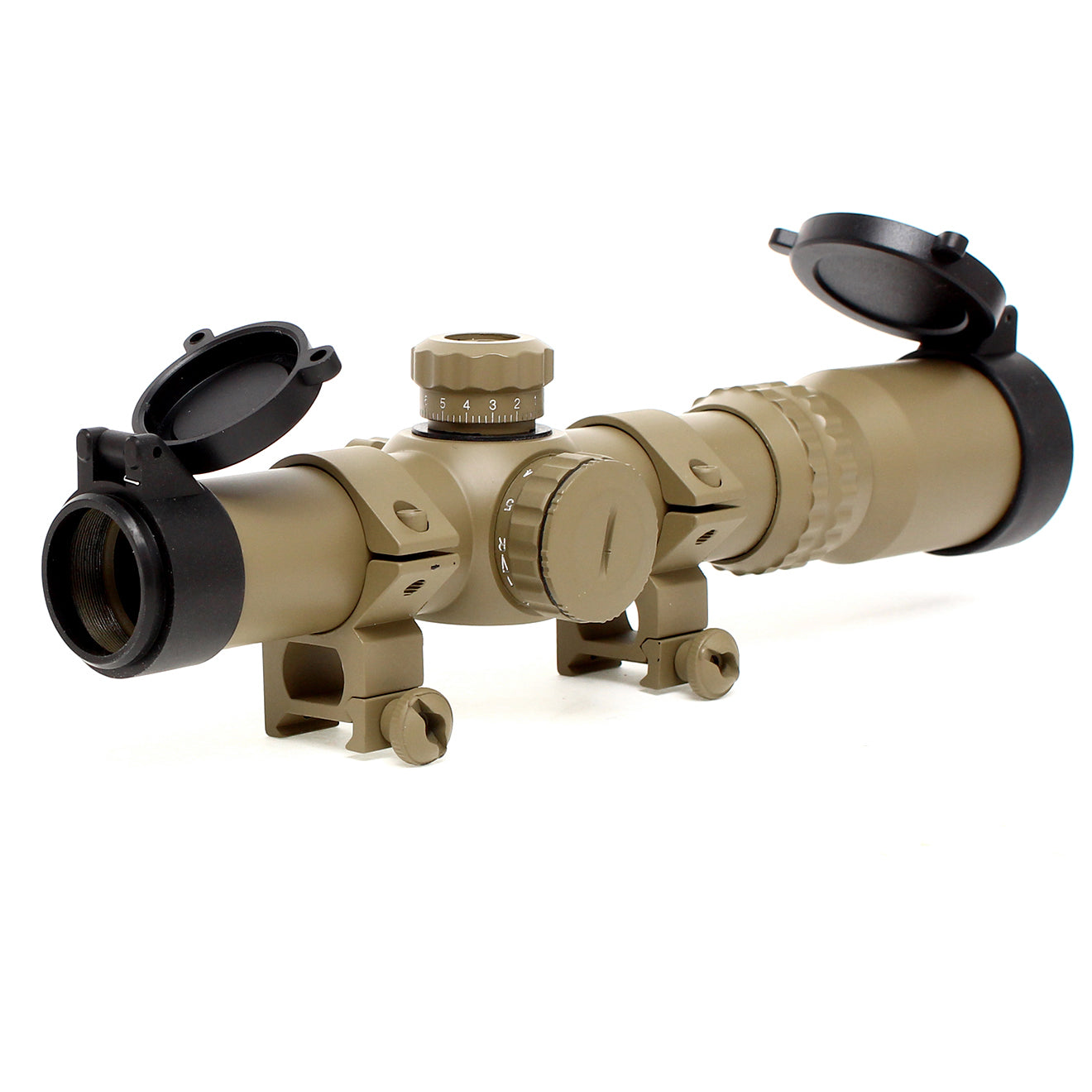 1-4x24 Dual Color Illuminated Mil-Dot Reticle Rifle Scope ...