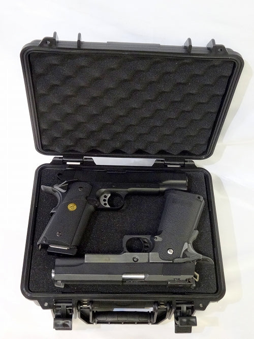 Crushproof Hard Pistol Case with Pluckable Foam - 4 Gun Capacity - TSA Approved