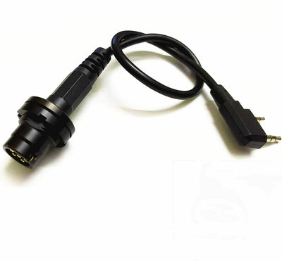 6-Pin Radio PTT Adapter Cable Compatible with Kenwood/Baofeng