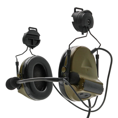 Armorwerx Closed-Ear Electronic Hearing Protection & Communication Headset with Helmet Rail Adapters