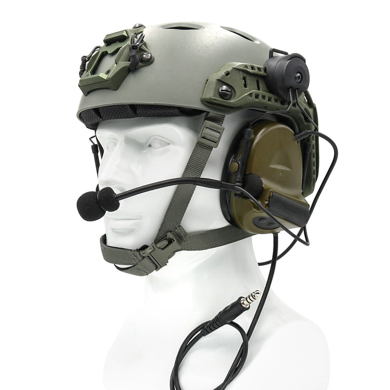 Armorwerx Closed-Ear Electronic Hearing Protection & Communication Headset with Helmet Rail Adapters